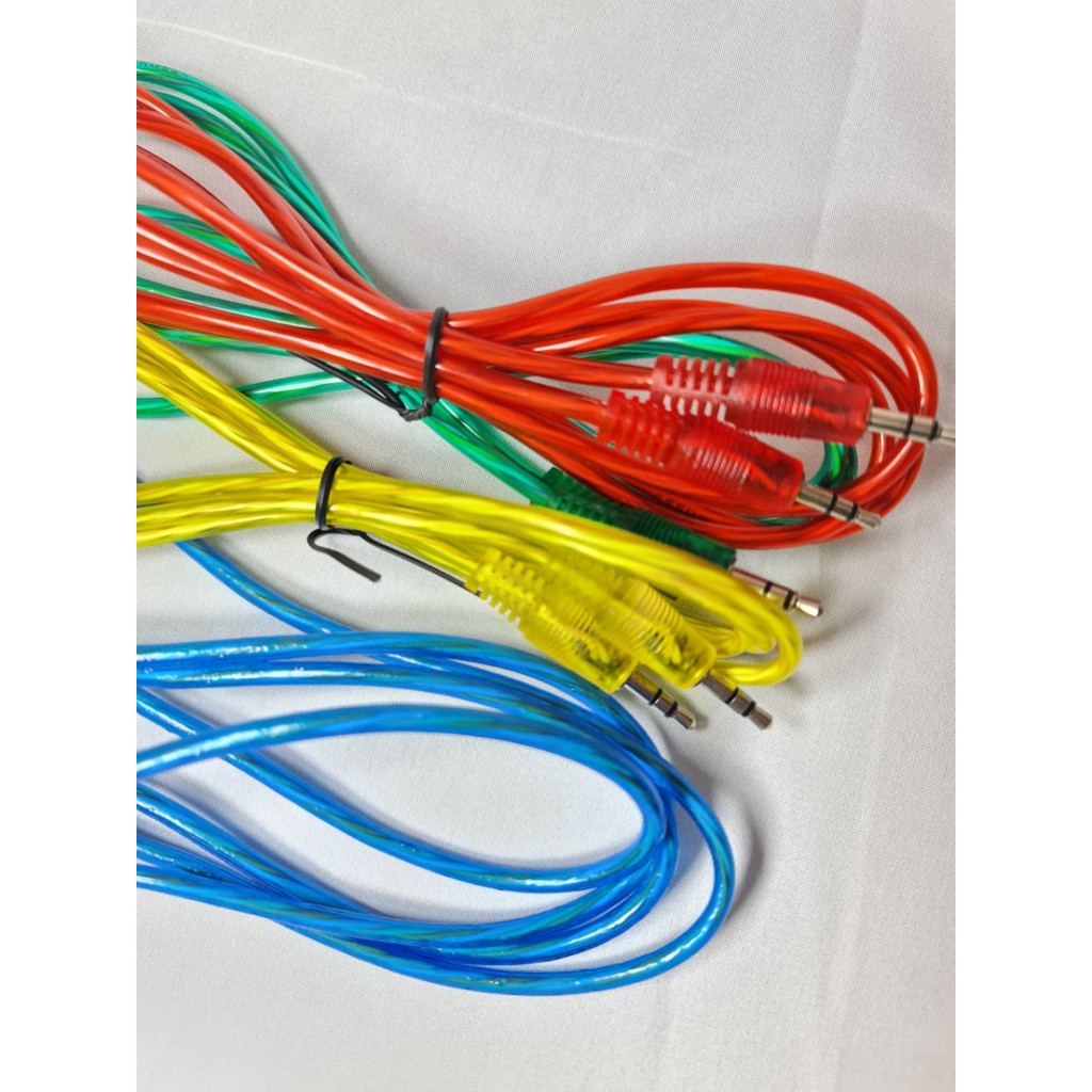 Kabel Aux Audio/ Transparan/ kabel audio 1 To 1 panjang 1.5M