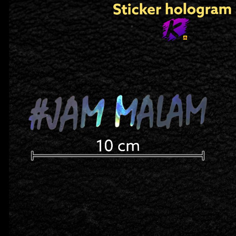 Sticker Hologram Jam Malam Cutting