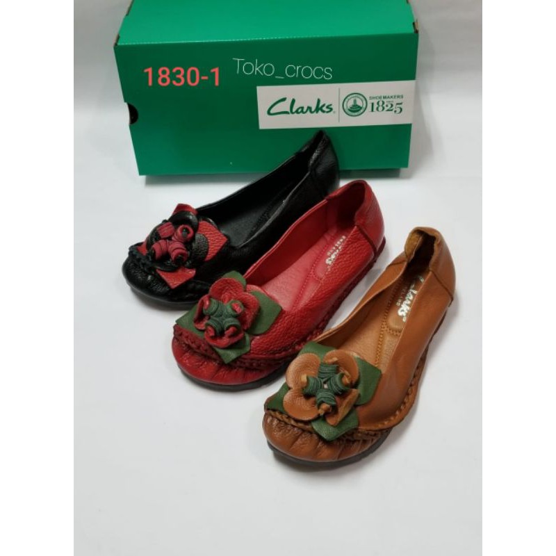 Clarks flat flower 1830 / SEPATU CLARKS Wanita