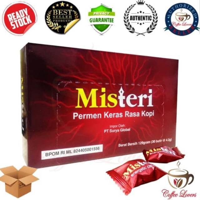 

Hot Promo Ori MISTERY CANDY 30 PCS (1 BOX) - PERMEN KOPI MISTERI Aman