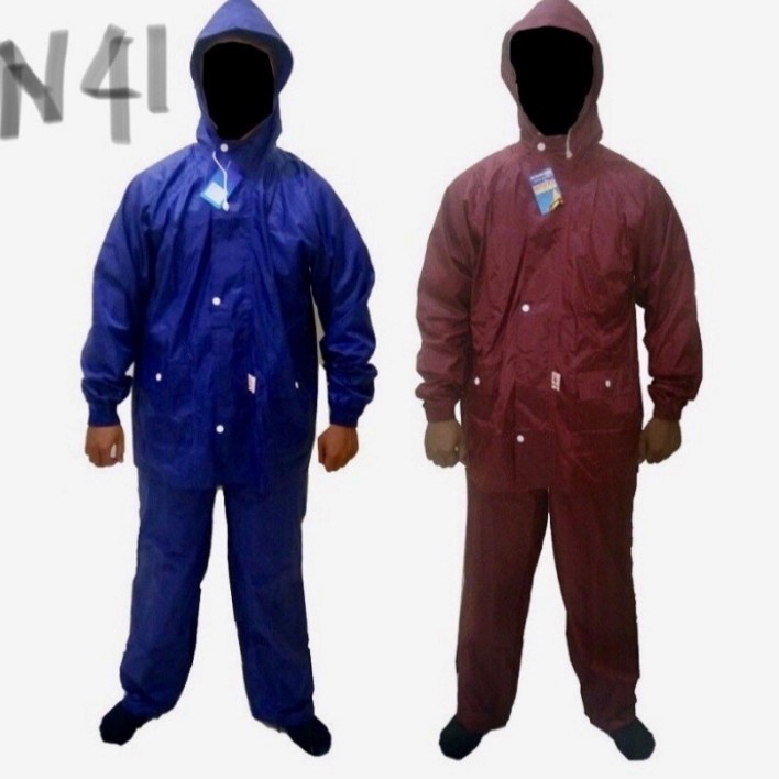 Jas hujan jaket celana nilon Monas n41