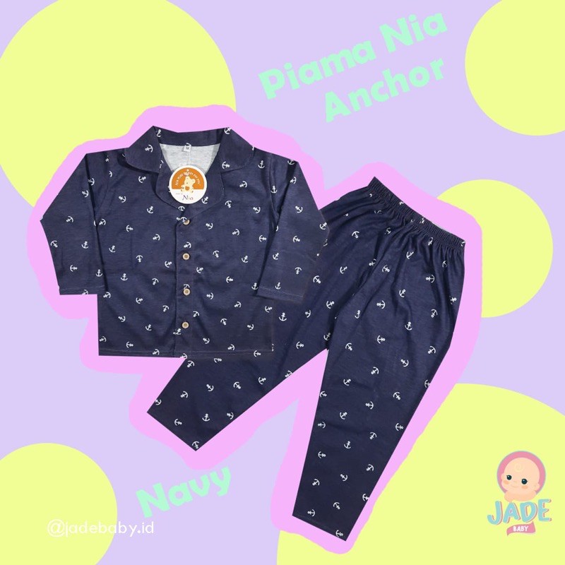 PIYAMA BAYI NIA ANCHOR SERIES / PIYAMA BAYI LENGAN PANJANG NIA / BAJU TIDUR BAYI