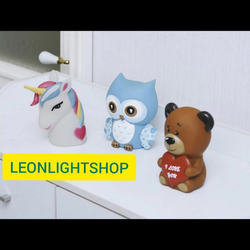 EGLARE LAMPU MEJA/ACE TABLE LAMP UNICORN, BEAR, DAN OWL /LAMPU TIDUR /LAMPU KADO/LAMPU HIAS MEJA