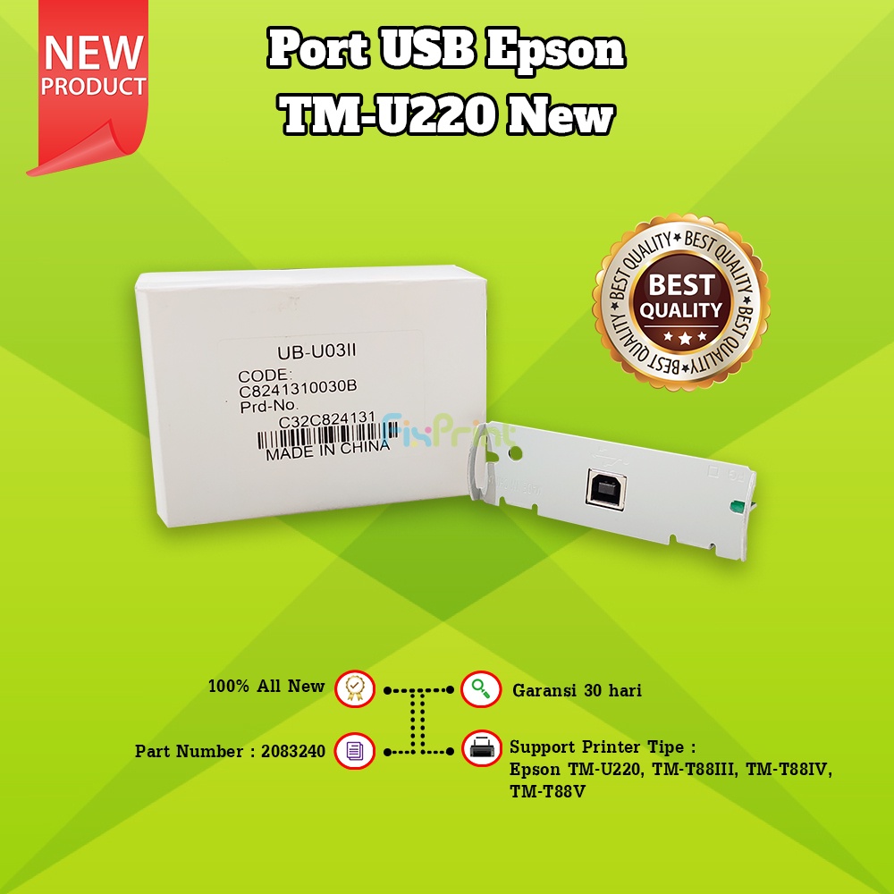 Port USB Printer Kasir TMU220 TM-U220 TMU 220 TM-T88III TM-T88I New