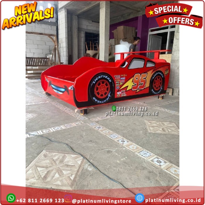 Tempat Tidur Anak Model Mobil 120x200 Cat Duco Mewah Platinumliving Furniture Indonesia