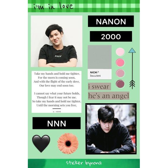 Sticker Aesthetic NANON Chimon Pawat GMM Boys l NNN TripleN Chimon OhmPawa - Sticker Kpop Murah