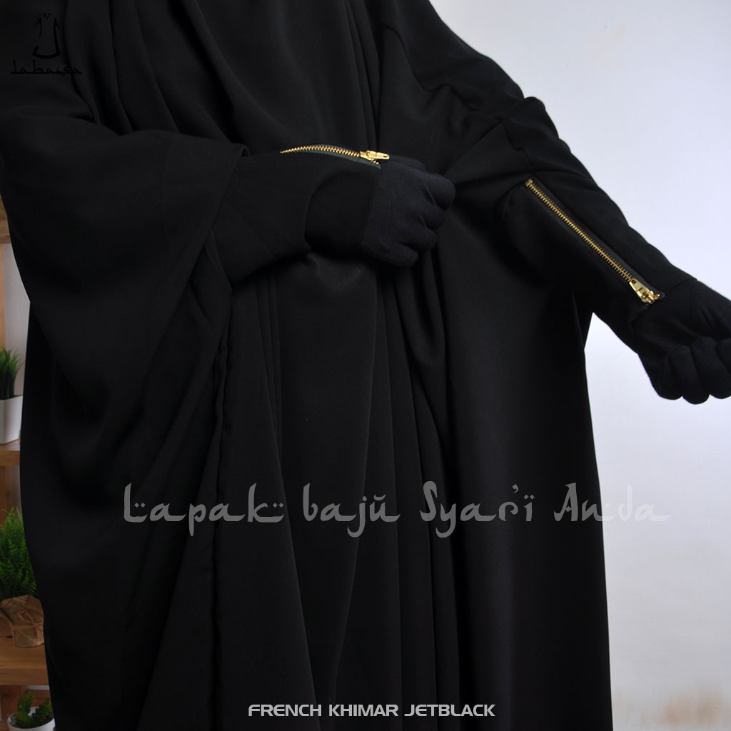 Labasa French Khimar Instan Lengan Manset Karet / Manset Rits | French Hijab | Bisa COD