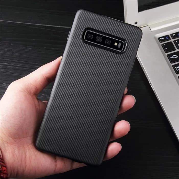 SAMSUNG S10/S10 PLUS/S10+/S10 LITE CASE SOFTCASE FULL SLIM FIT FULL CARBON CASE