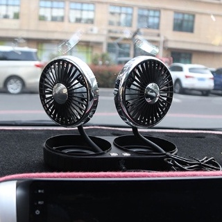 Kipas Angin mobil /kipas angin mini/kipas angin portable/Double Headed Fan Mobil /kipas Mobil USB Plug