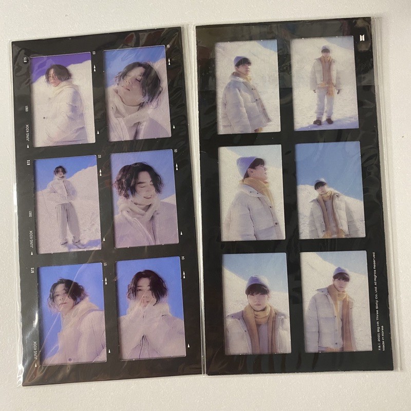 Winter Package 6cut film jungkook & 6cut film suga BTS winpack jungkook photocard winpack