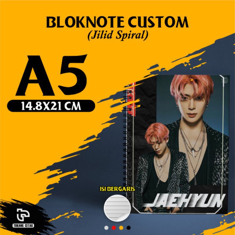 Notes A5 Spiral - 50 Lembar (100 Halaman) / Blocknote Custom / Blocknote Murah / Catatan