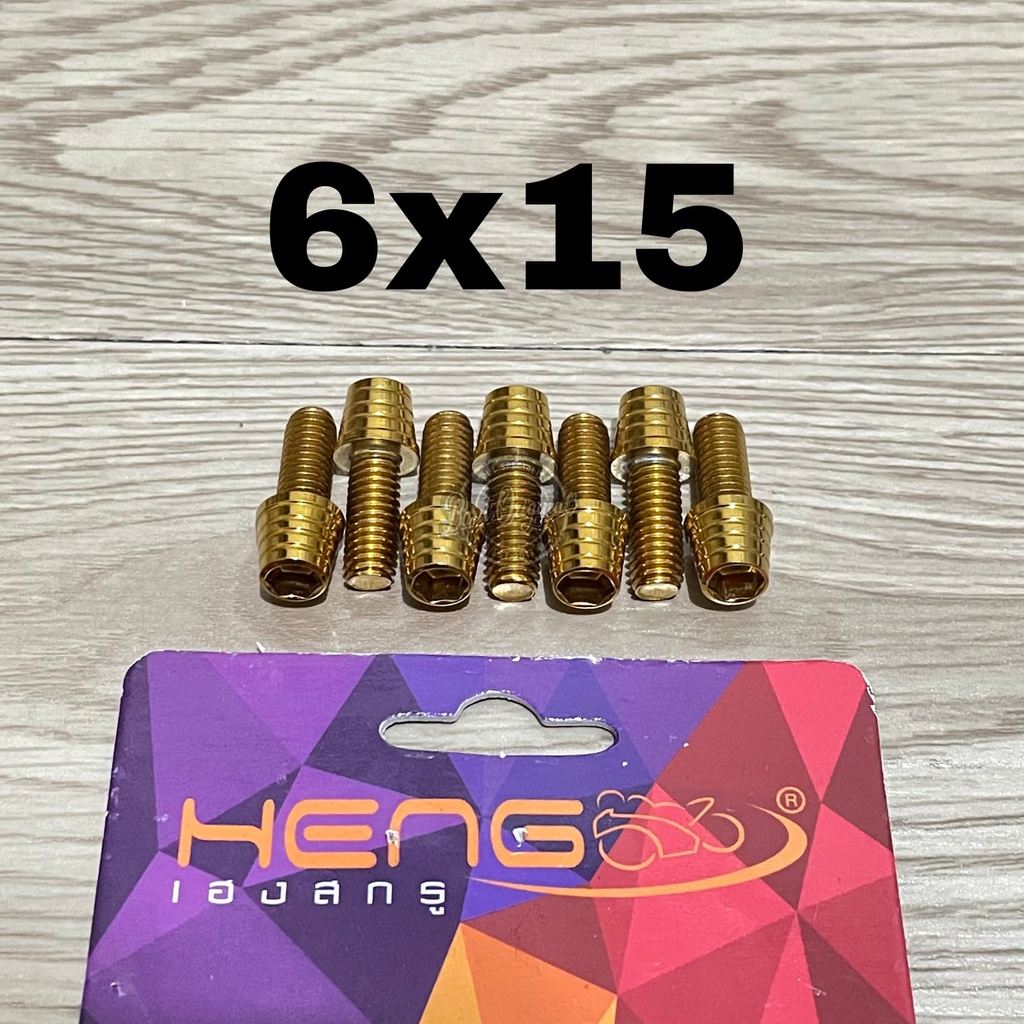 baut probolt kerucut gold 6x15 drat 10 panjang 1.5cm original heng