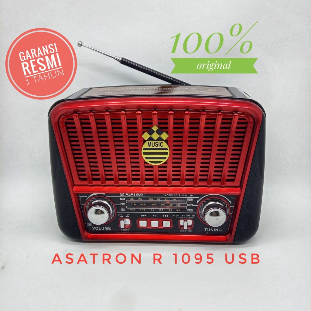 Radio FM AM SW Asatron R 1822/1820/1094 USB 100% ORI