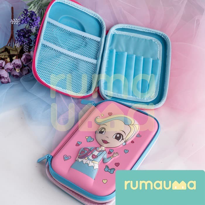 

(BISA COD) RUMAUMA 3D Kotak Pensil Anak Cewek Lucu Tempat Pouch Smiggle Hardcase - Kue Pink