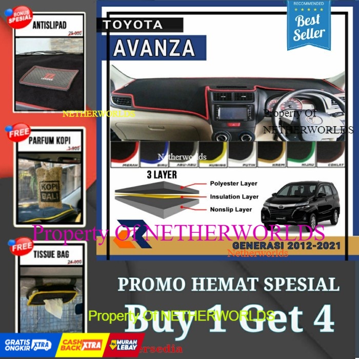 PROMO|| Aksesoris cover/Alas karpet dashboard Toyota Avanza/cover dashboard