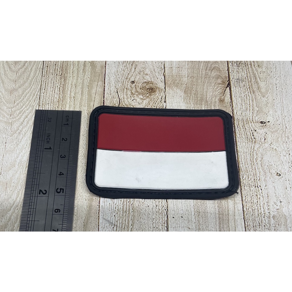 Patch Bendera Indonesia  Patch Bendera  Prepetan Velcro Karet RI