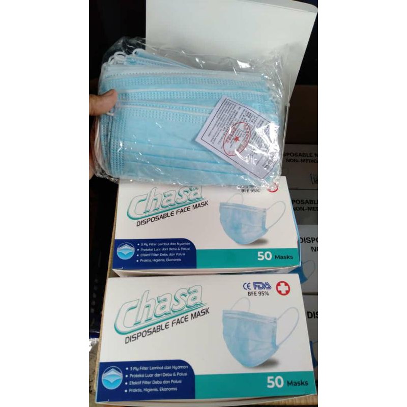 masker earlop 3 ply sebox isi 50.