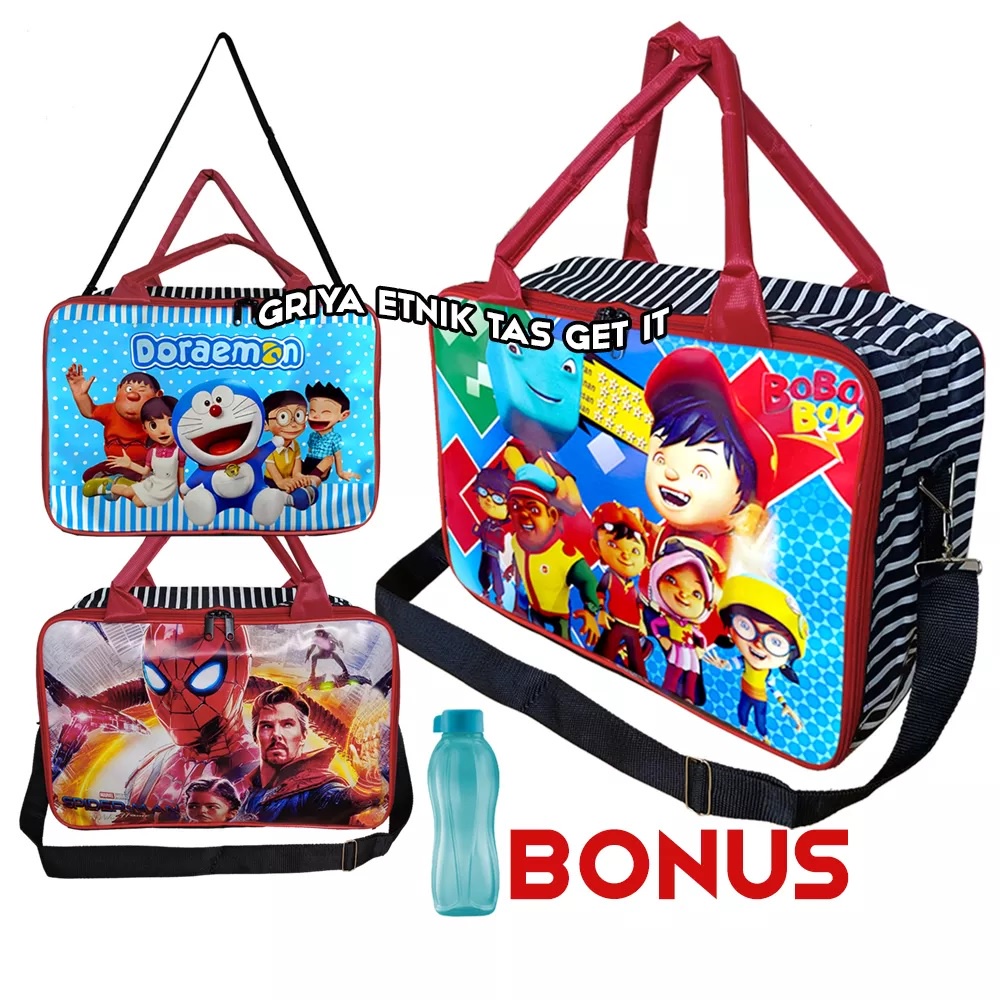 Travel bag karakter Bumblebee LOL Spiderman Transformers Tas travel bag karakter Tas Mudik