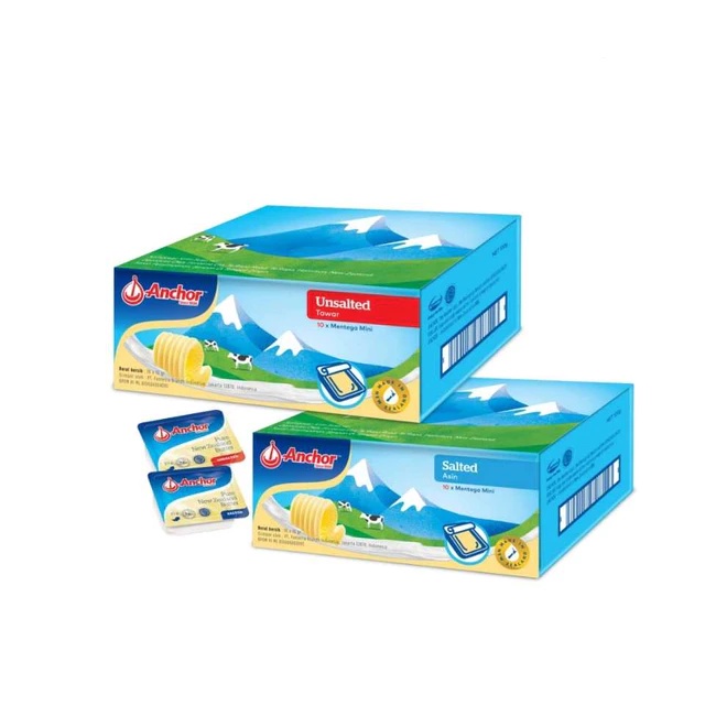 VnM007BP | Unchor Butter Mpasi Bayi 7 Gr Minidish Halal / Anchor Unsalted Butter / Anchor Salted Butter / Mentega Mpasi Bayi Sehat / Unchor Butter Bahan Mpasi Bayi Organik / Perlengkapan Mpasi Bayi