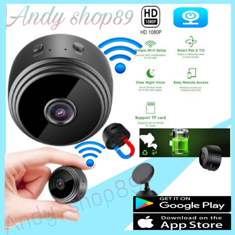 NEW Mini Spy Camera 8MP WiFi Hidden Camera Wireless HD 1080P 8MP ( Kamera Kecil Wifi )DI JAMIN BAGUS 100%