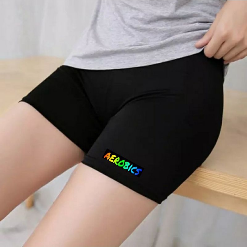 legging logo aerobisc 3 dimensi/lejing olah raga wanita/lejing senam perempuan