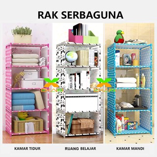 Rak serbaguna rak buku portable lemari multi fungsi sepatu Rak serbaguna rak buku portable lemari multi fungsi sepatu