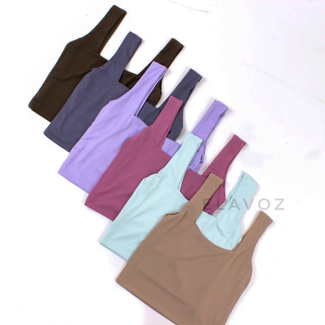 ILONA - Eveline atasan crop tanktop jersey 041