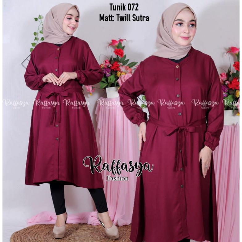 LONGTUNIK POLOS TWILL SUTRA KODE 072