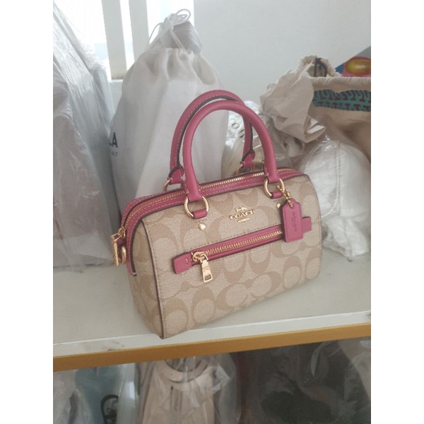Coach Mini rowan chalk pink