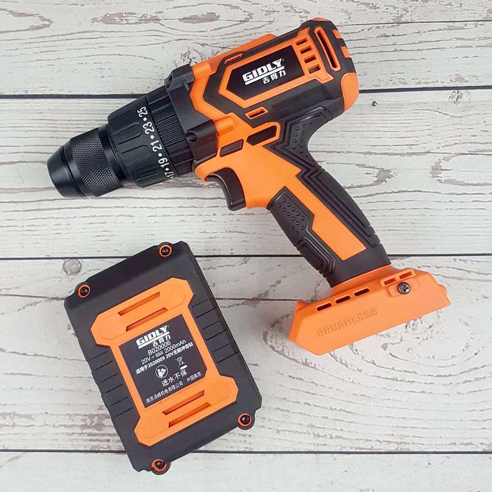 Gidly Wireless Electric Cordless Power Drill Bor Listrik 20V - 2020009