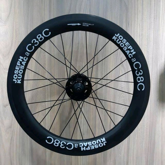 Joseph Kuosac Wheelset for Brompton 6 Speed Carbon White Decal