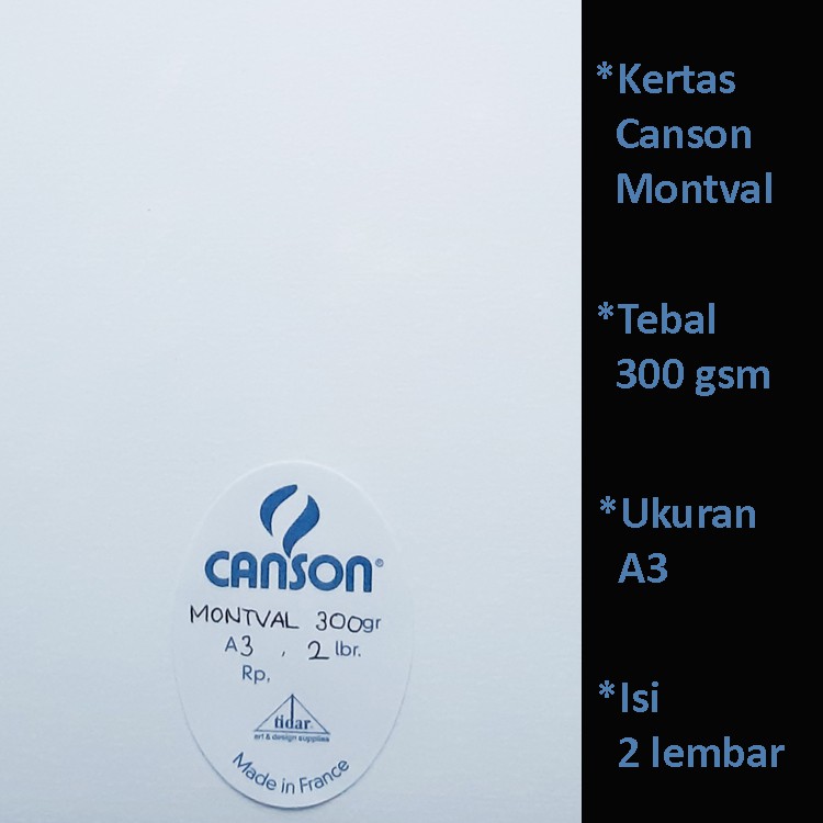 

[MR] Kertas Cat Air / Watercolor / Canson Montval Paper 300 gsm Ukuran A3