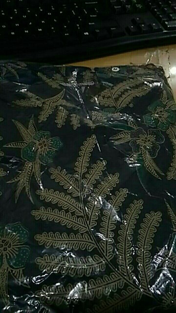 Kemeja Batik Pria Lengan Panjang Size M L Xl Xxl  Bswart Batik Hrb026 Kenongo Hem Panjang Padi