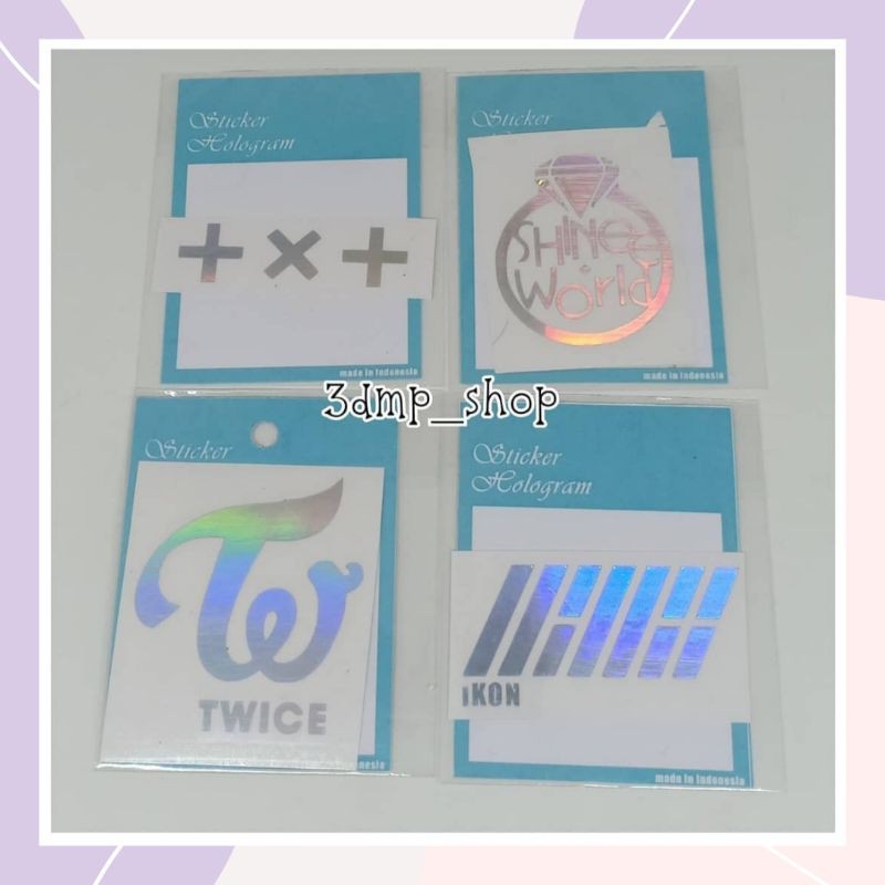 Stiker hologram aesthetic astetik ab6ix blackpink x1 itzy apink txt shawol shinee ikon twice kpop