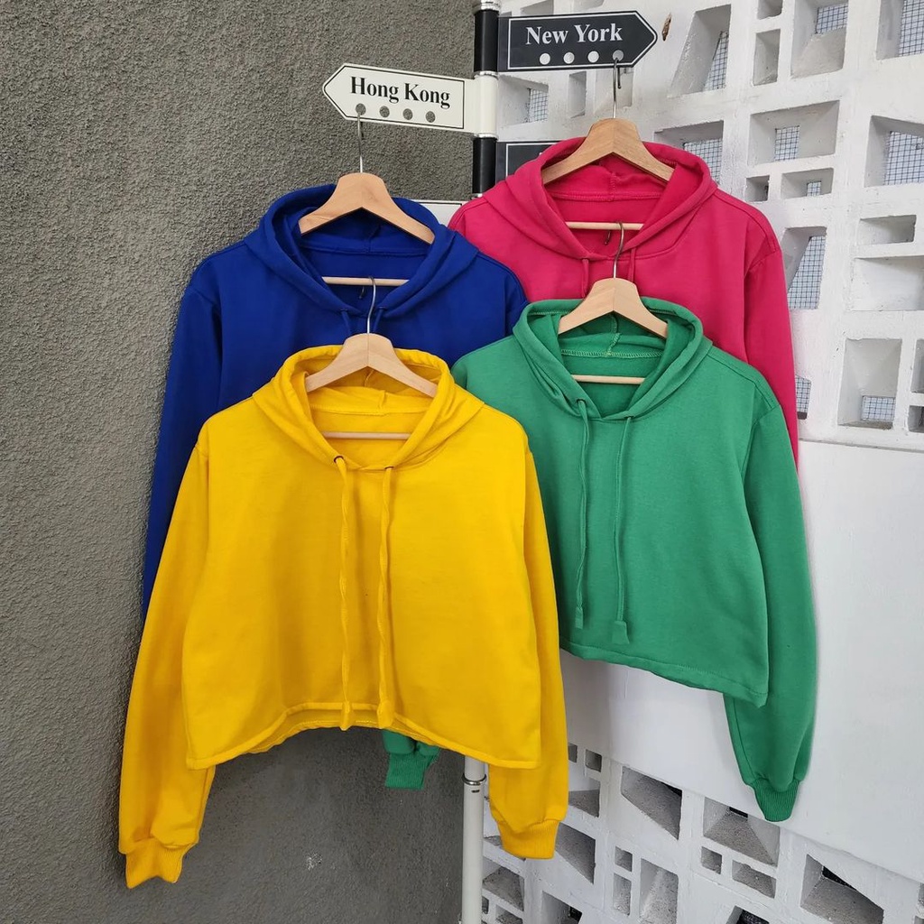 COLOR BRIGHT Croope Sweater Hoodie Oversize | Basic Switer Jacket Wanita Terbaru Termodis Style Cassual Fashion Korean