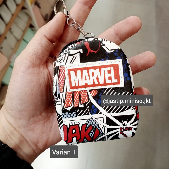 MINISO x MARVEL 🆕 - DOMPET KOIN + GANTUNGAN KUNCI (6.5x4.5x9cm)