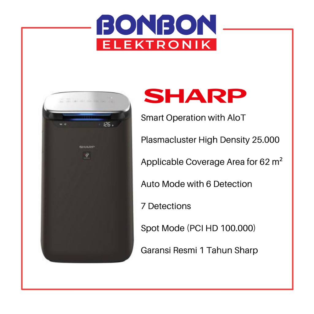 Sharp Air Purifier FP-J80Y-H Intelligent with AloT Function FPJ80Y FPJ80YH