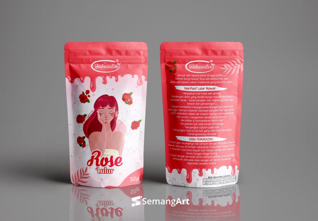 Desain Kemasan Standing Pouch Packaging Makanan Profesional | Desain Kemasan Masker Murah