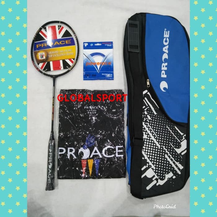 Raket Badminton PROACE SDS 100 ORIGINAL Free tas, senar, kaos
