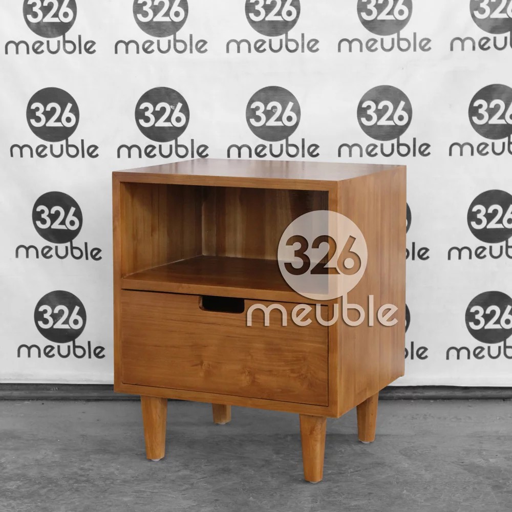Nakas Minimalis Jati Mebel Jepara - Nakas 2 Laci Minimalis - Meja Laci