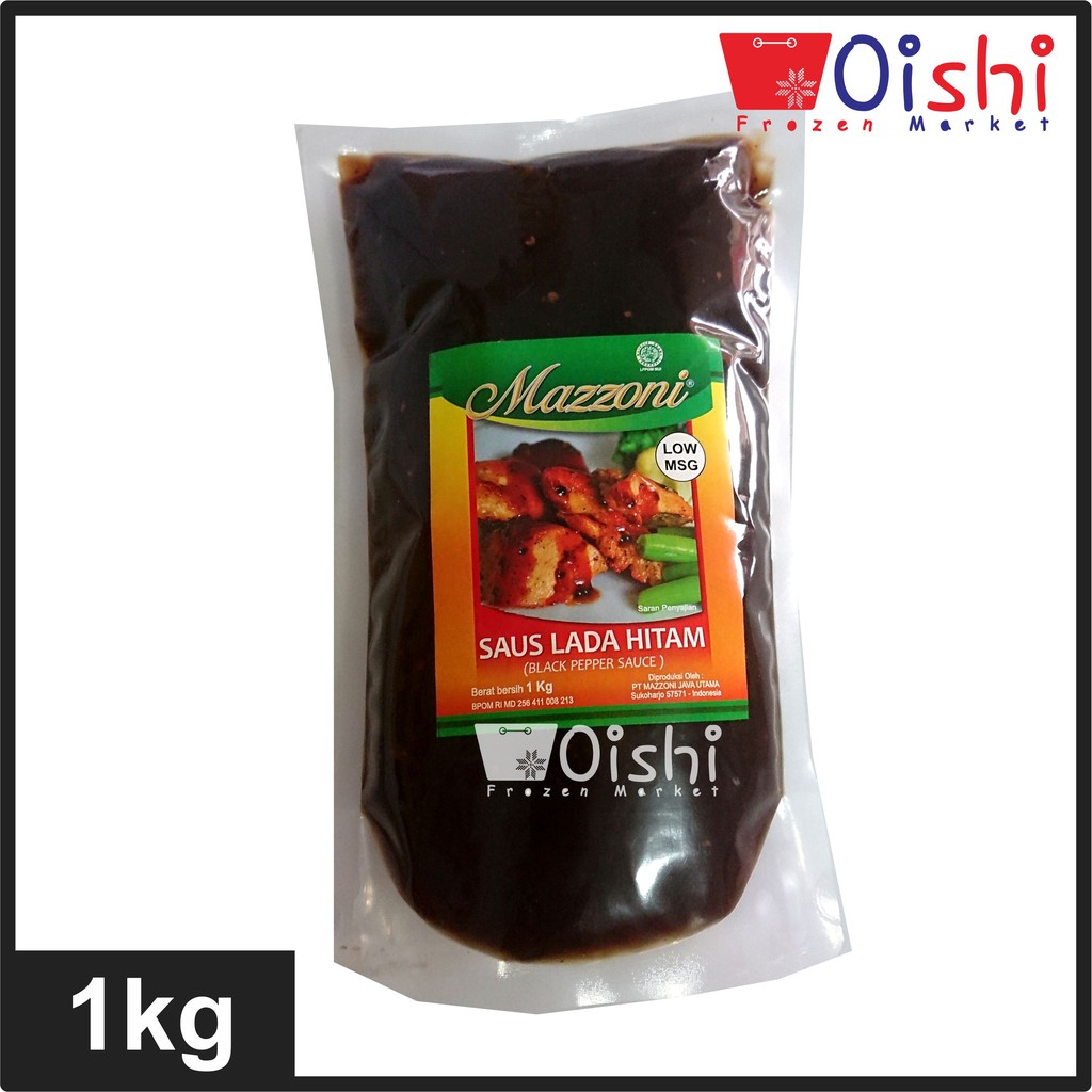 

Mazzoni Saus Lada Hitam (Black pepper Sauce) 1kg