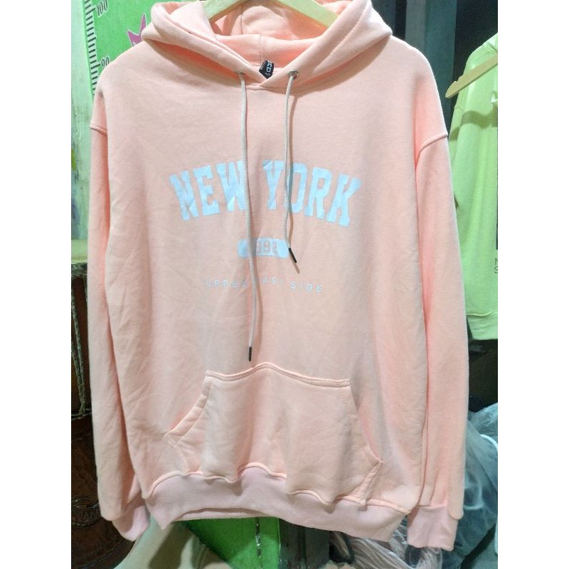 Hoodie Wanita Cewek Pria New York 1992 Upped East Side New Free Paper Bag