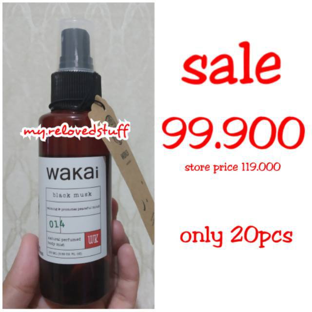 wakai original body mist black musk