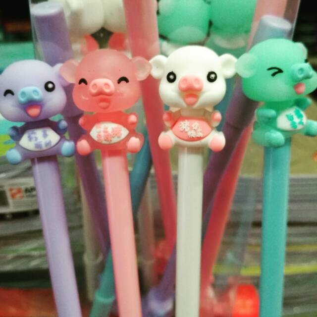 

Pulpen Gel karakter Hewan Babi lucu