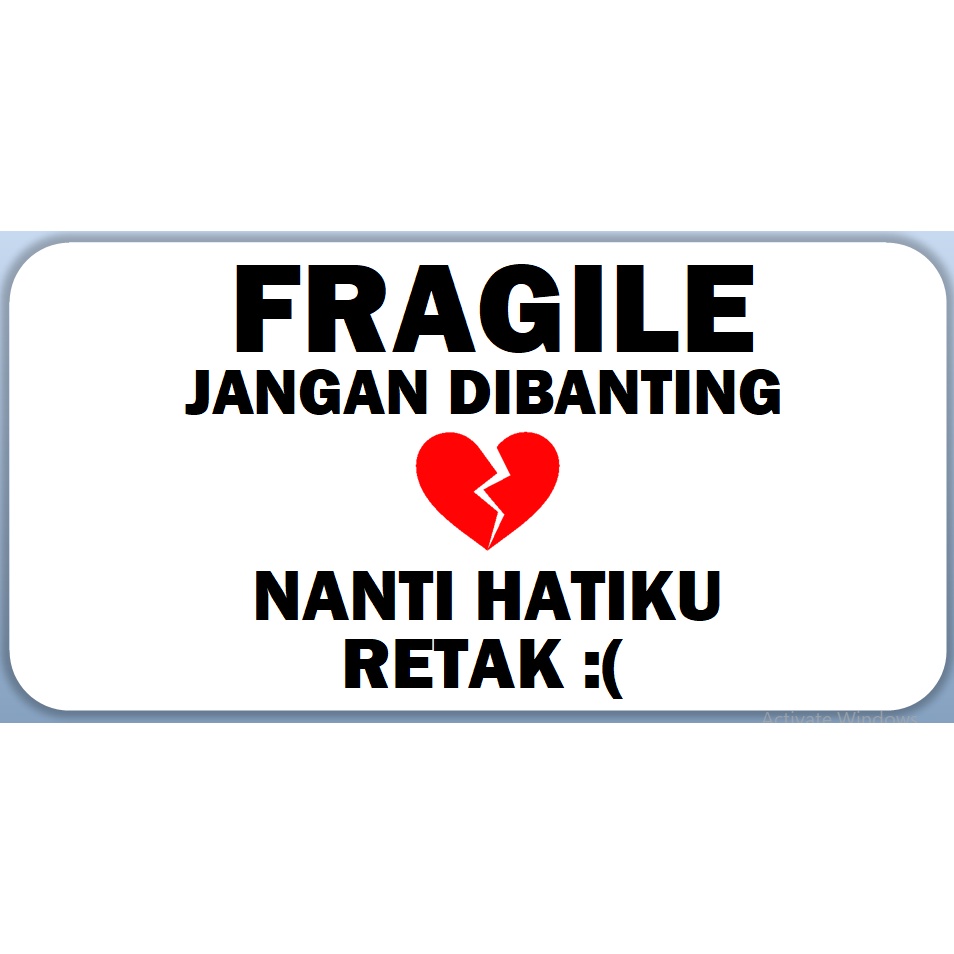 

HJK STIKER LABEL VIDEO UNBOXING / VIDEO BUKA PAKET CUSTOM REQUEST STICKER FRAGILE BARANG MUDAH PECAH
