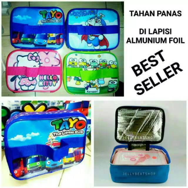 Tas Lunch.box 2 tingkat almunium poil/tas bekal anak