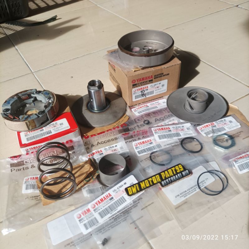 PULLY SET SLEDING BELAKANG MIO SPORTY SMILE SOUL FINO KARBU ORIGINAL YAMAHA