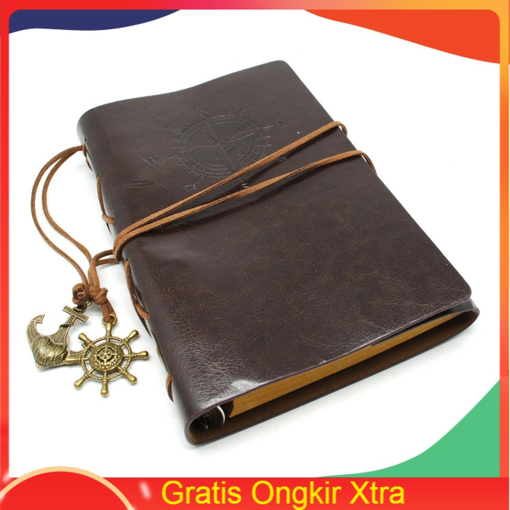 

Buku Catatan Binder Kulit Retro Pirate