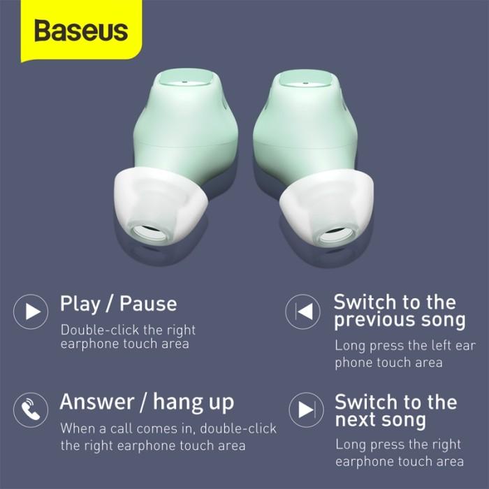 BASEUS TRUE WIRELESS BLUETOOTH EARPHONE MINI EARBUDS WM01 WM01 Plus
