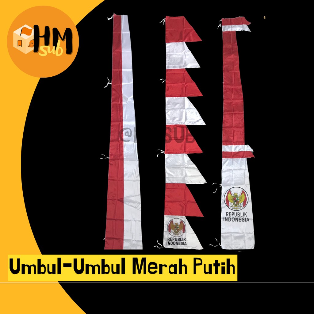 Umbul-Umbul Merah Putih hampir 3 meter (size sedang) / Umbul-Umbul 17 Agustus / Umbul-Umbul Spanduk